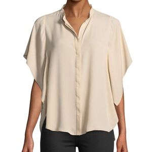 Amanda Uprichard
Lori Short-Sleeve Button-Down Blouse, small